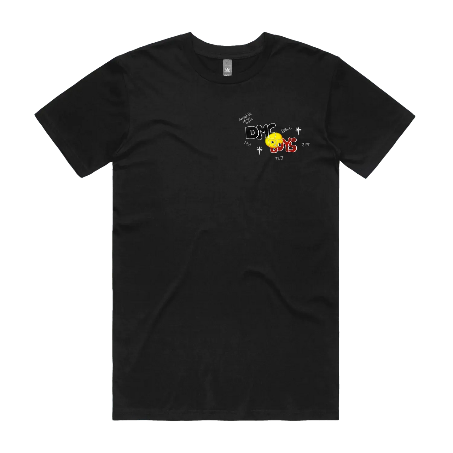 Black front flat lay