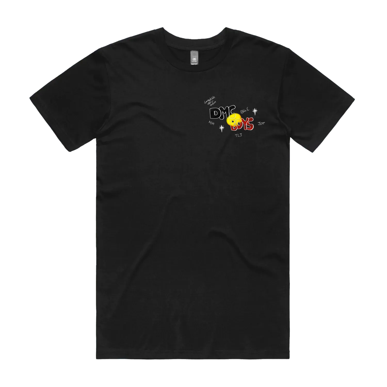 Black front flat lay